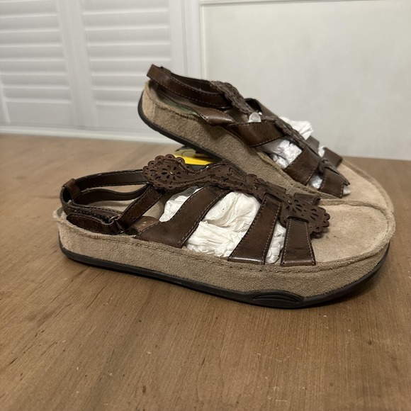 Earth Spirit Sandals Womens Size 6 Brown Gladiola Leather Gladiator Slingback - Picture 1 of 6